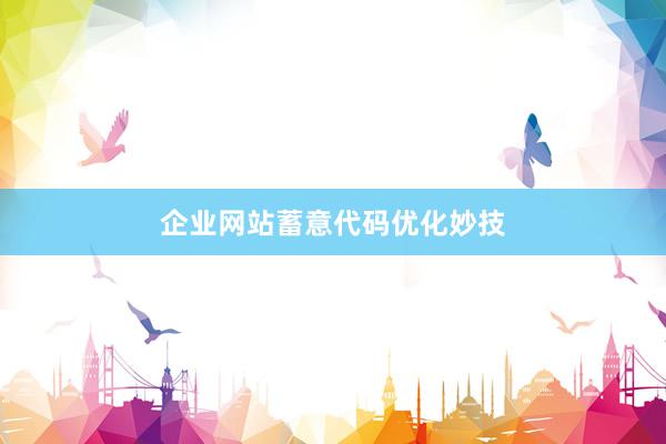 企业网站蓄意代码优化妙技