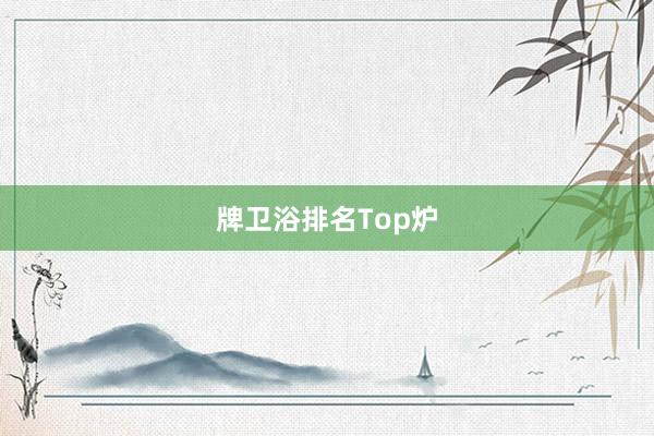 牌卫浴排名Top炉